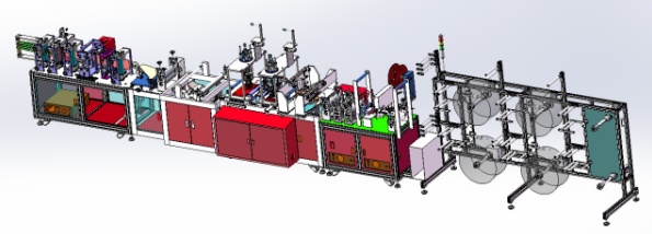 口罩機軸測圖 口罩機軸測圖